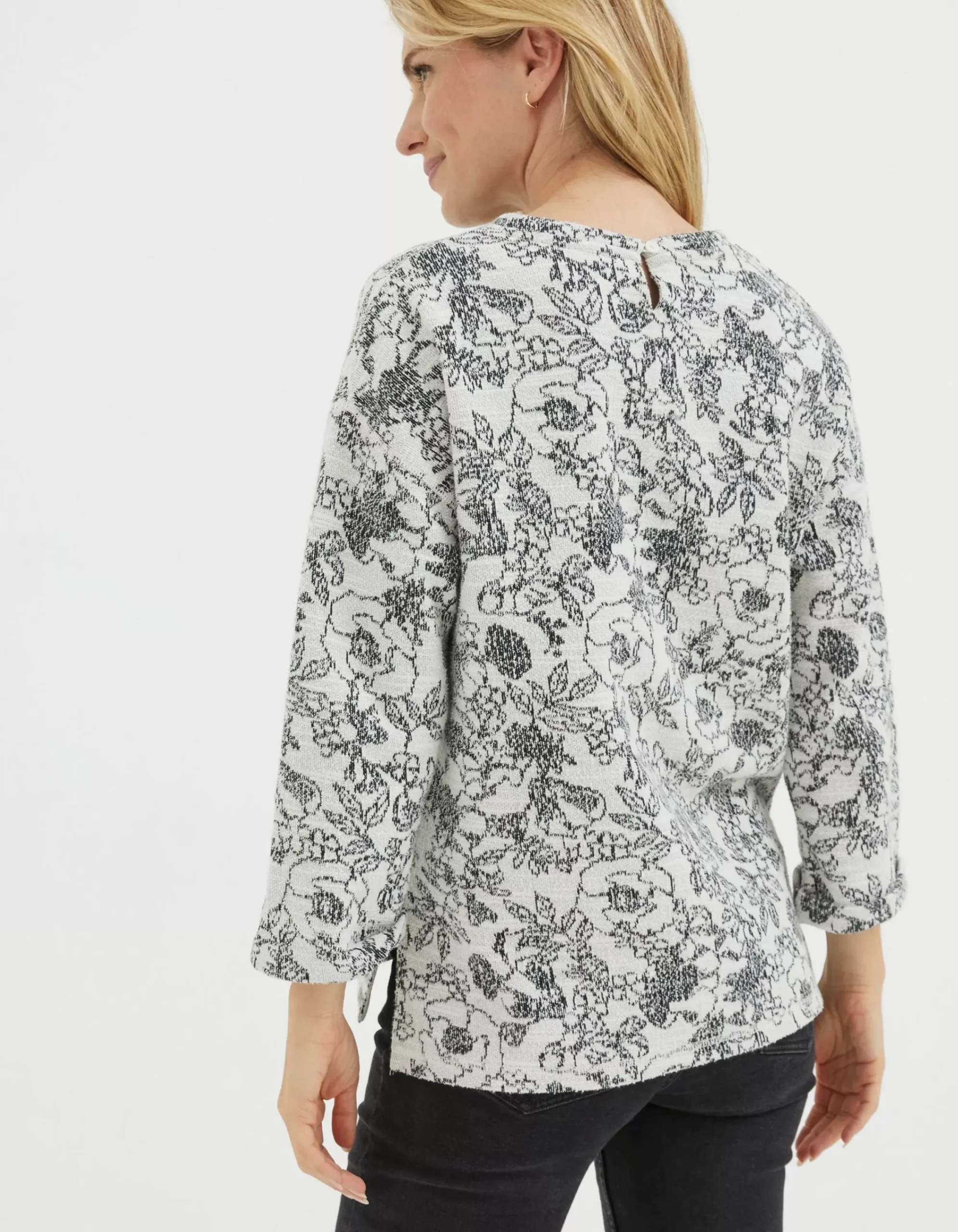 Women FatFace Sweatshirts & Hoodies|Amari Jacquard Sweatshirt