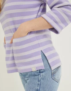Women FatFace Sweatshirts & Hoodies|Amari Stripe Crew