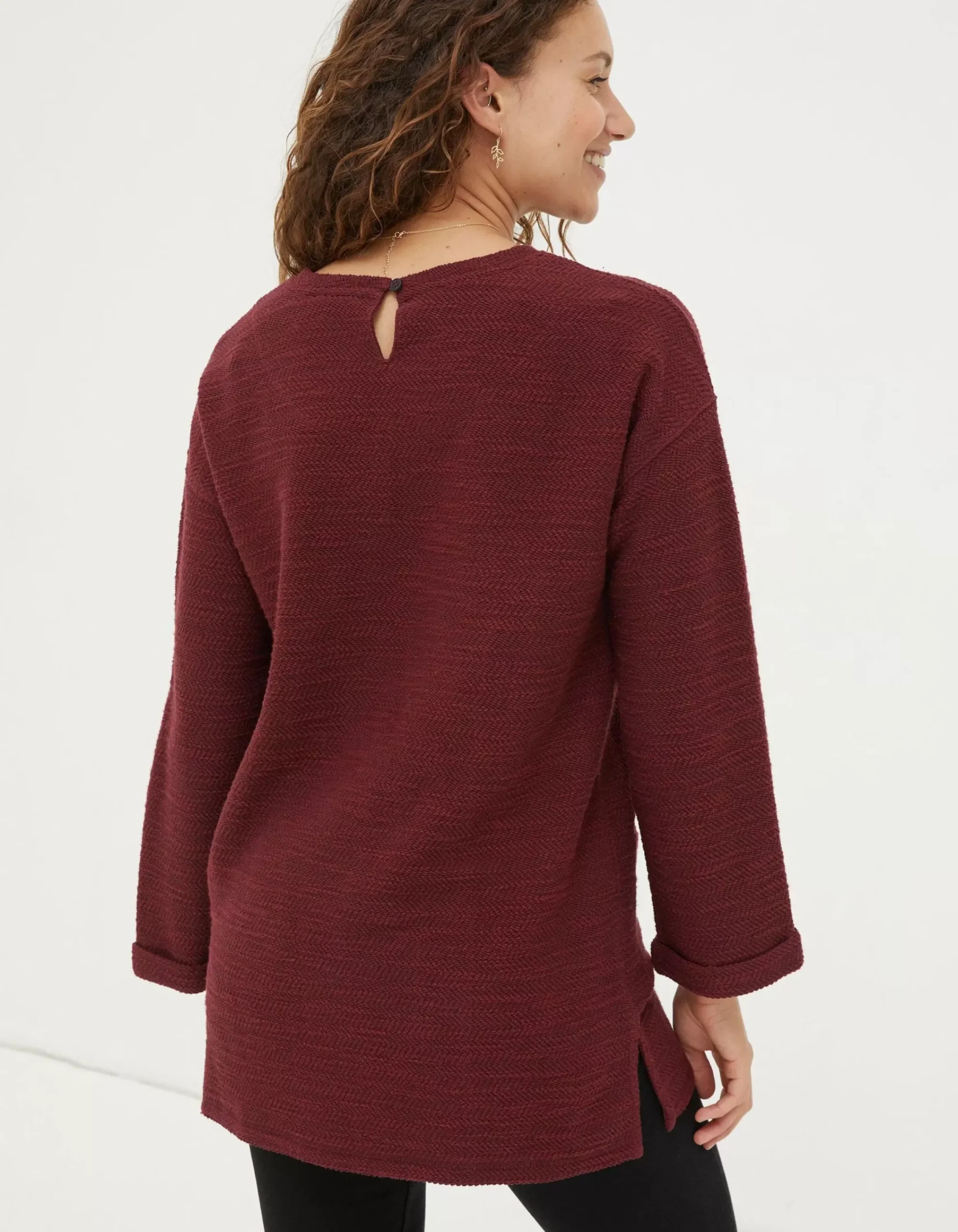 Women FatFace Sweatshirts & Hoodies|Amari Textured Tunic