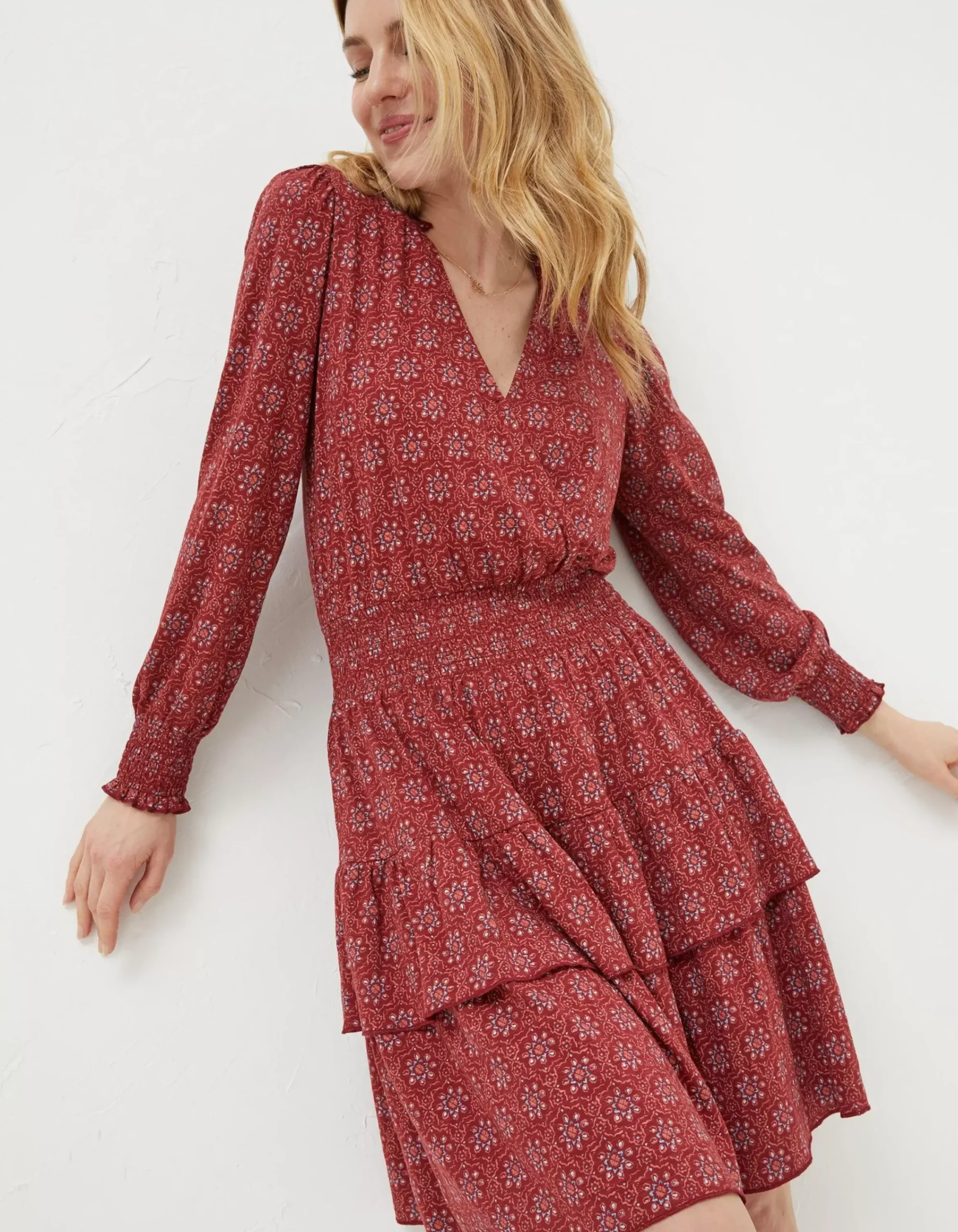 Women FatFace Dresses|Amba Craft Geo Jersey Dress