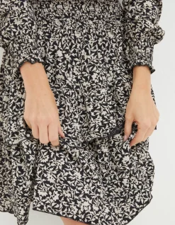 Women FatFace Dresses|Amba Mono Vines Jersey Dress