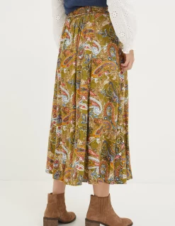 Women FatFace View All|Amelie Prairie Paisley Midi Skirt