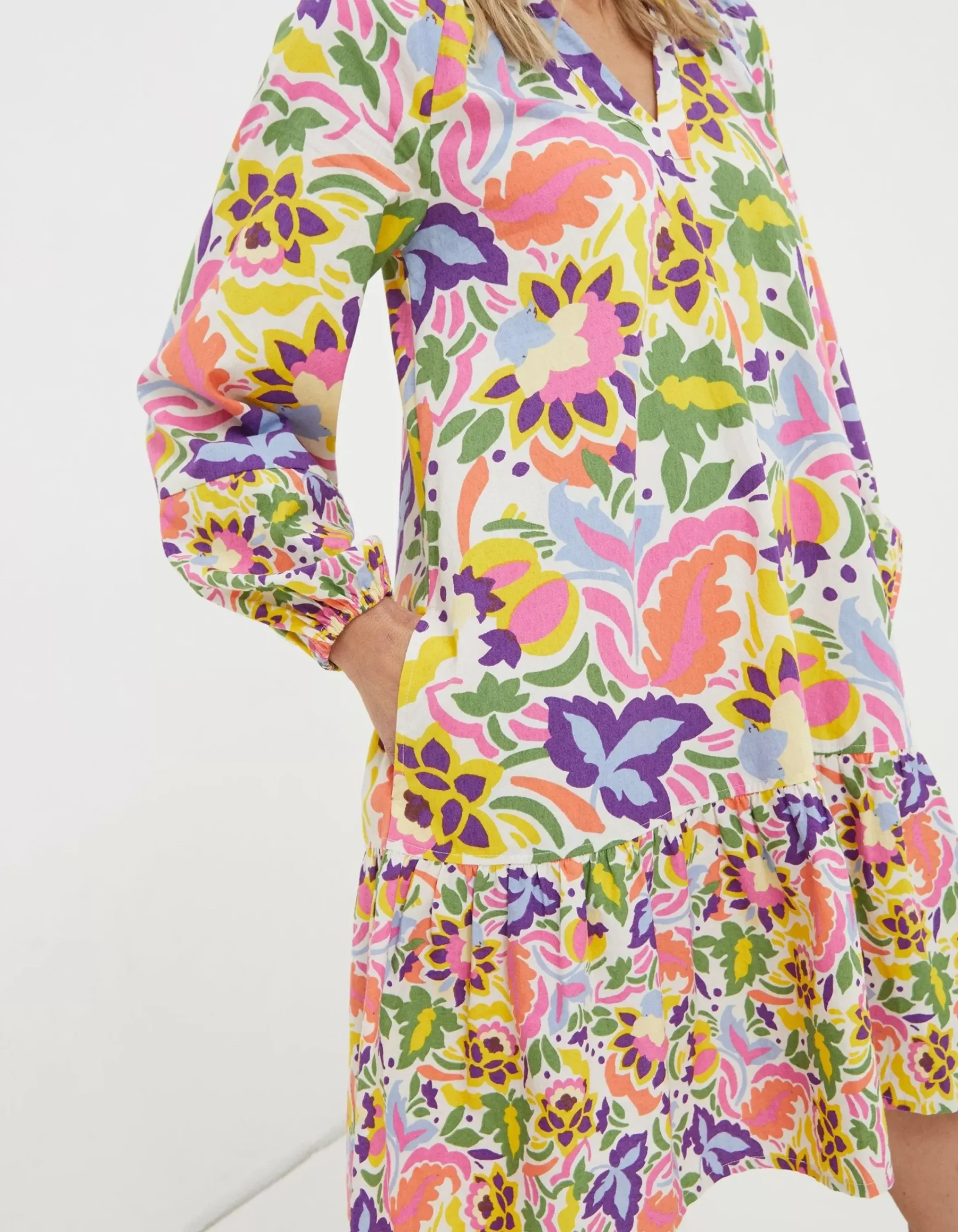 Women FatFace View All|Amy Art Floral Tunic Dress