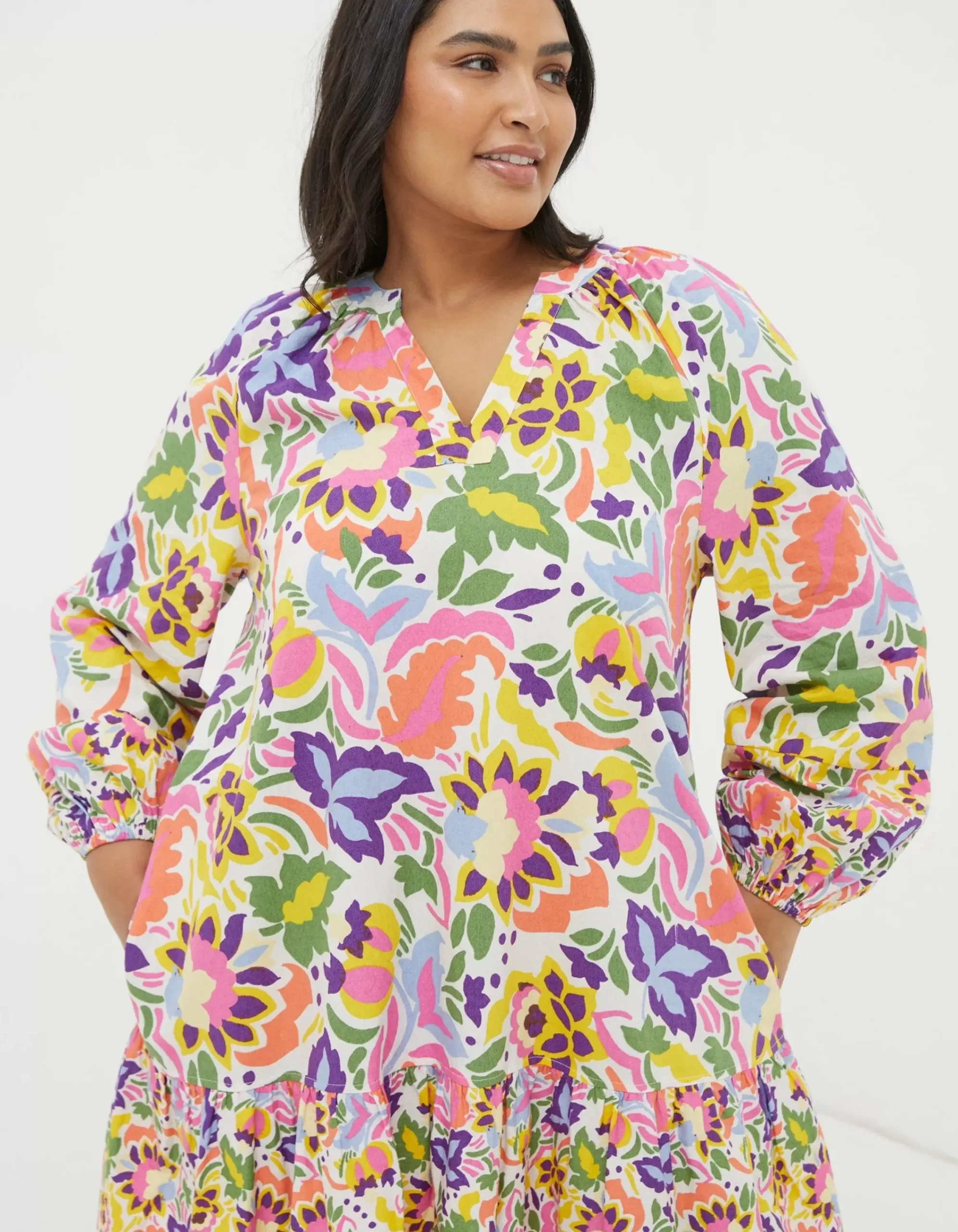 Women FatFace View All|Amy Art Floral Tunic Dress