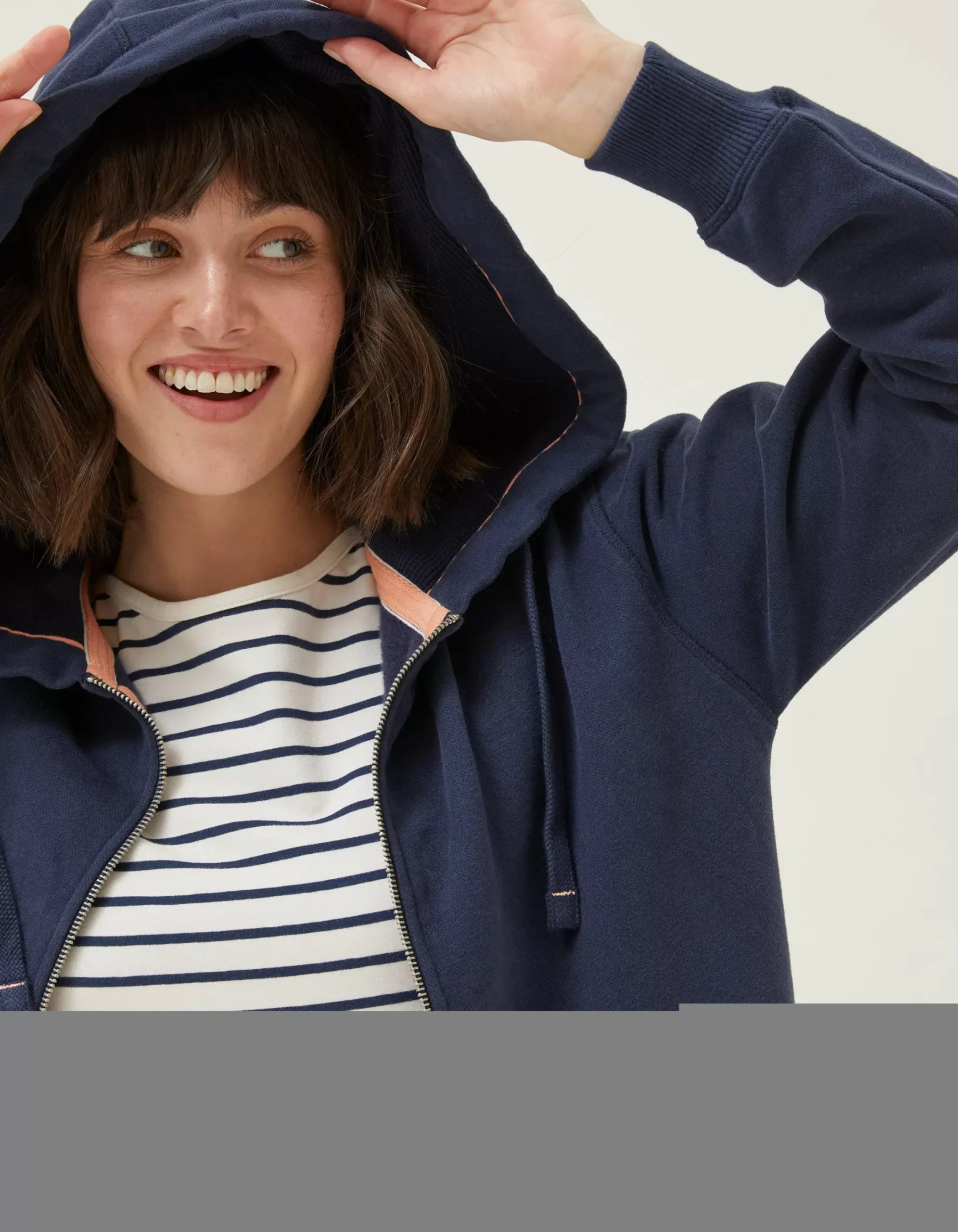 Women FatFace Sweatshirts & Hoodies|Amy Zip Through Hoodie