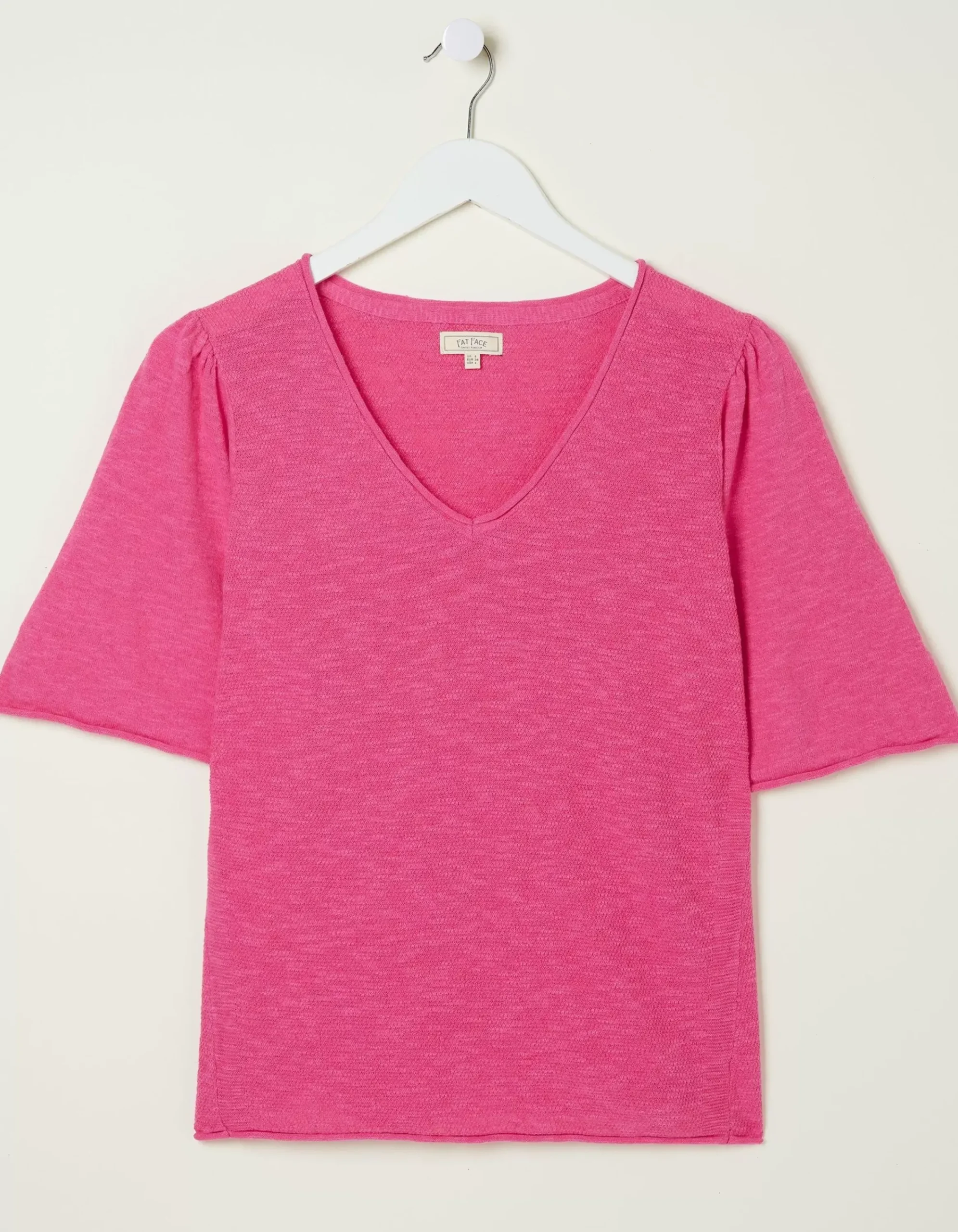 Women FatFace Knitwear|Angela V Neck Knitted Top