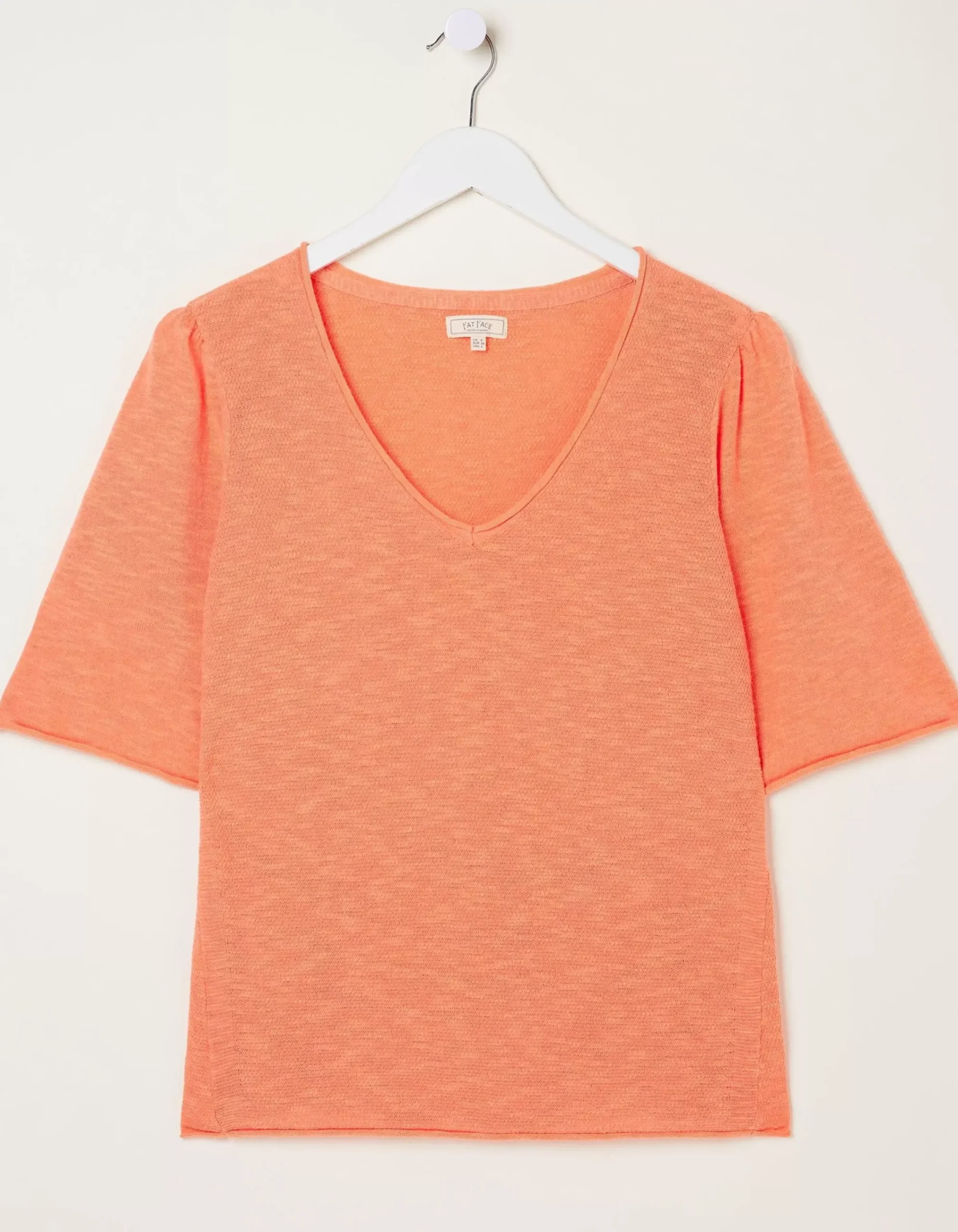 Women FatFace Knitwear|Angela V Neck Knitted Top