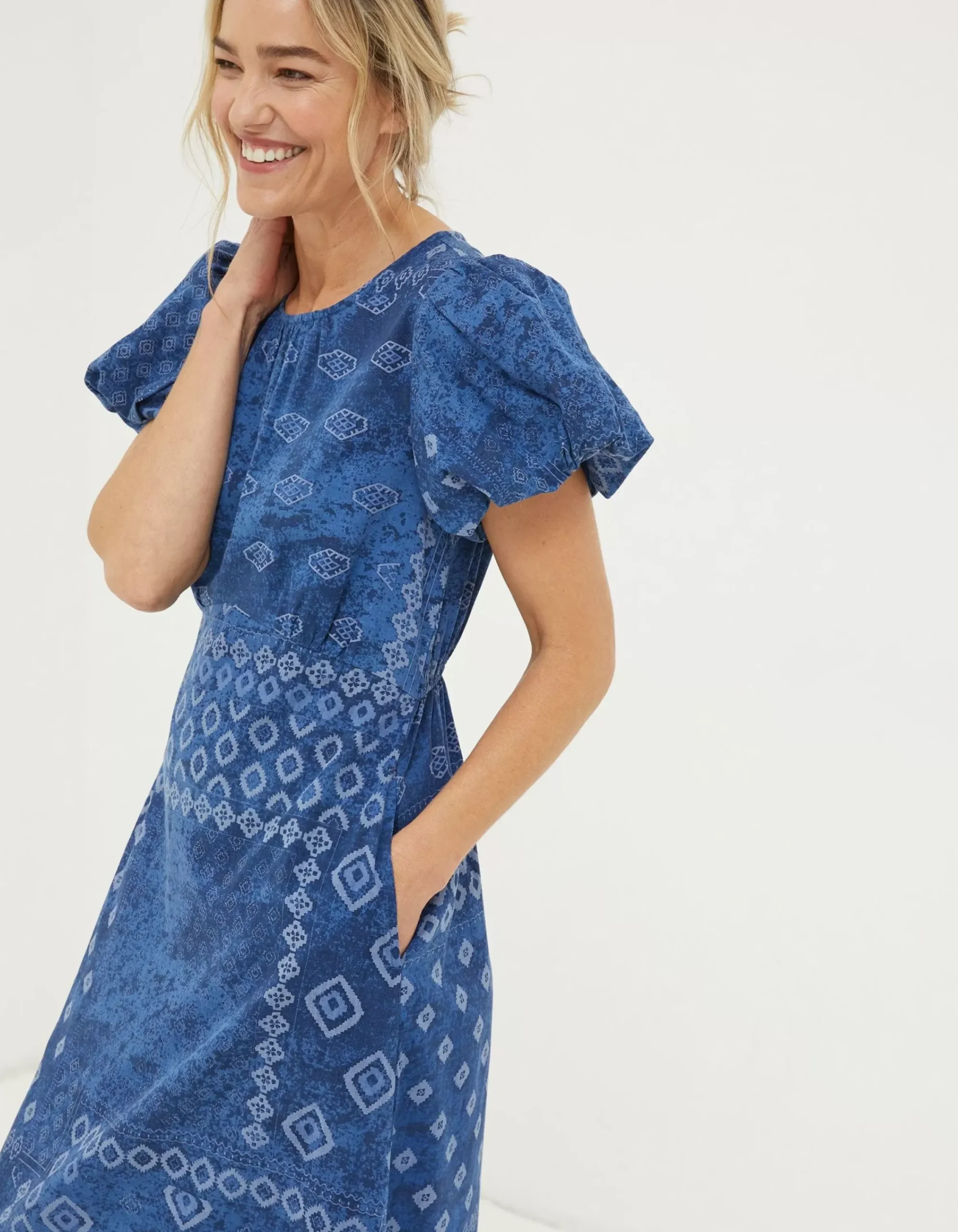 Women FatFace View All|Angie Patchwork Midi Dress