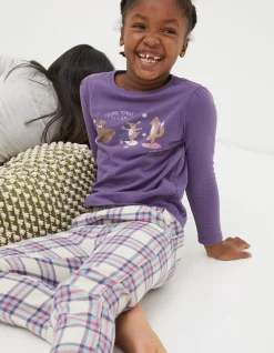 Girls FatFace View All|Animal Check Pyjama Set