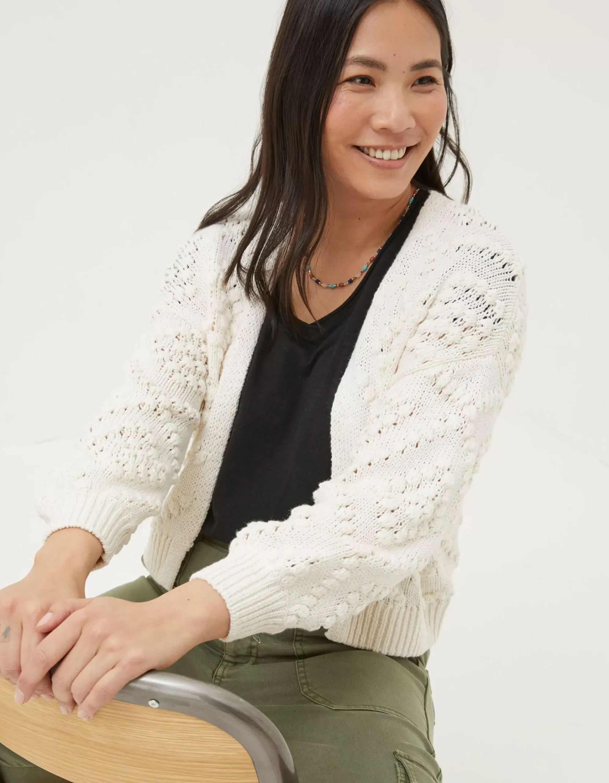 Women FatFace View All|Anna Bobble Stitch Cardigan