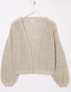 Women FatFace Knitwear|Anna Crochet Cardigan