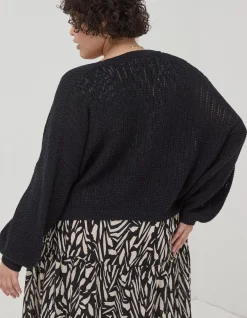 Women FatFace Knitwear|Anna Crochet Cardigan