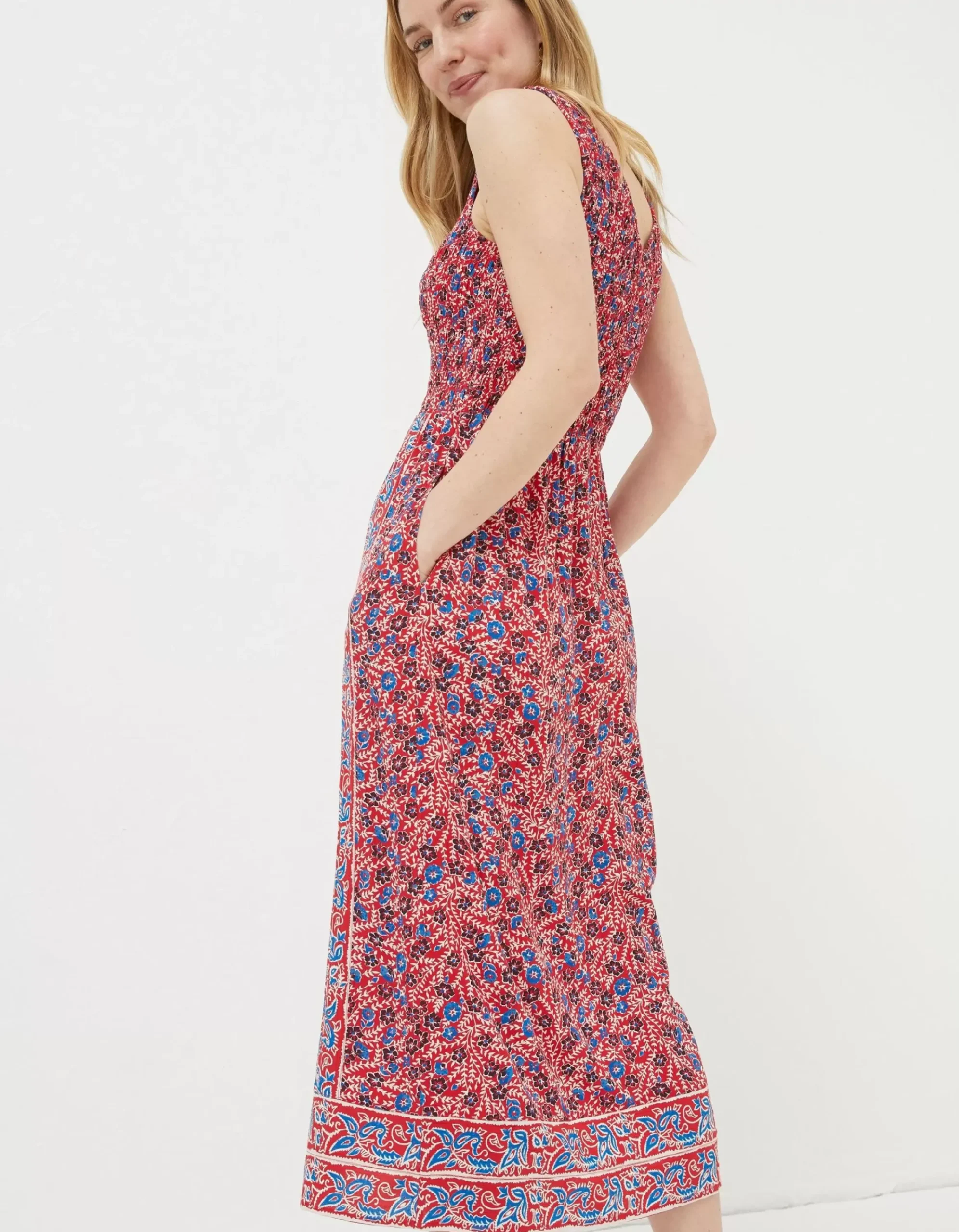Women FatFace Dresses|Anna Meadow Midi Dress
