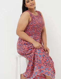 Women FatFace Dresses|Anna Meadow Midi Dress