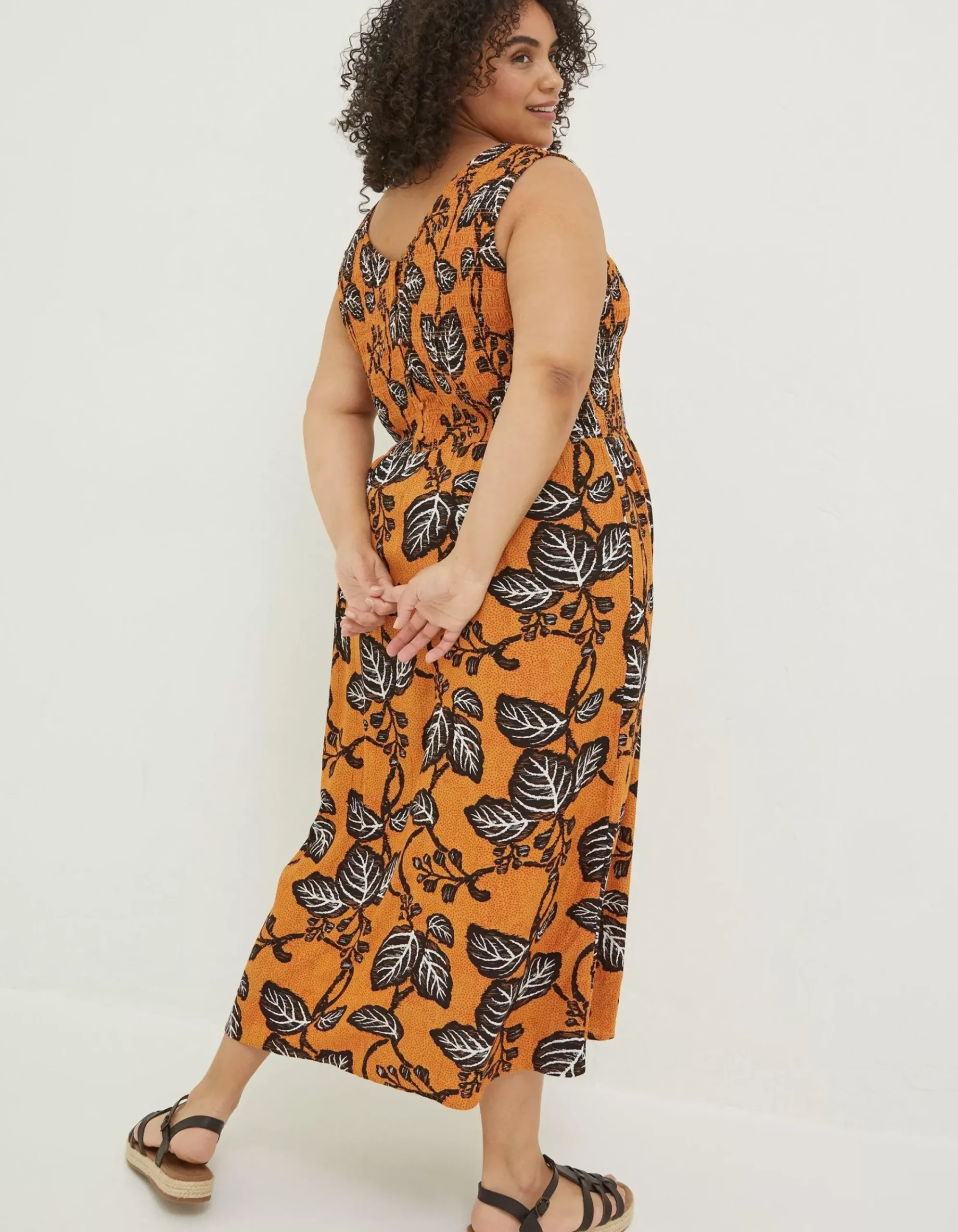 Women FatFace Dresses|Anna Vine Floral Midi Dress