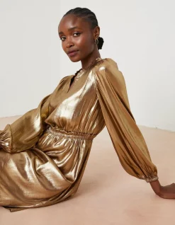 Women FatFace Dresses|Annabelle Metallic Dress