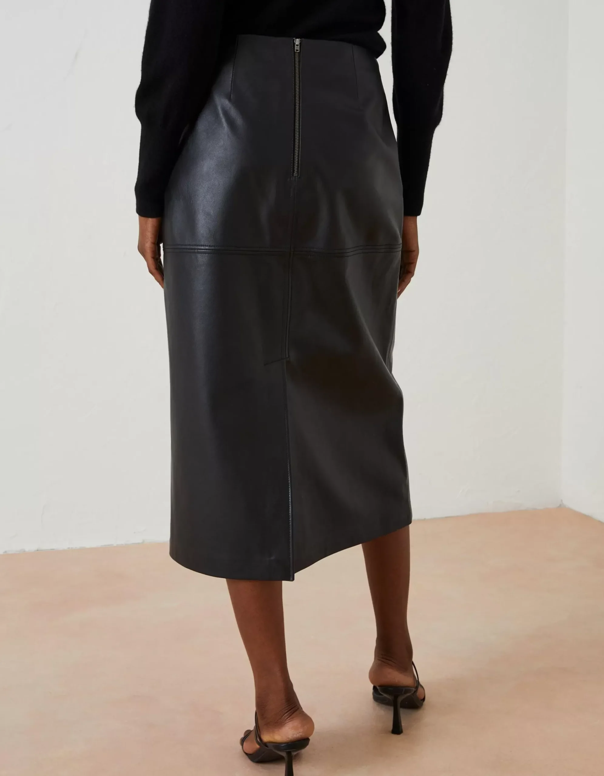 Women FatFace View All|Anya Leather Midi Skirt