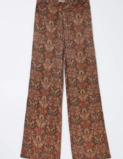 Women FatFace View All|Art Floral Satin Printed Trousers