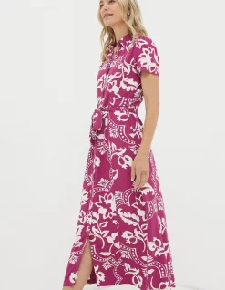 Women FatFace View All|Aster Wallpaper Floral Midi Dress