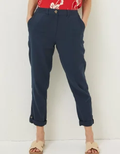 Women FatFace Trousers & Leggings|Austell Linen Blend Jogger