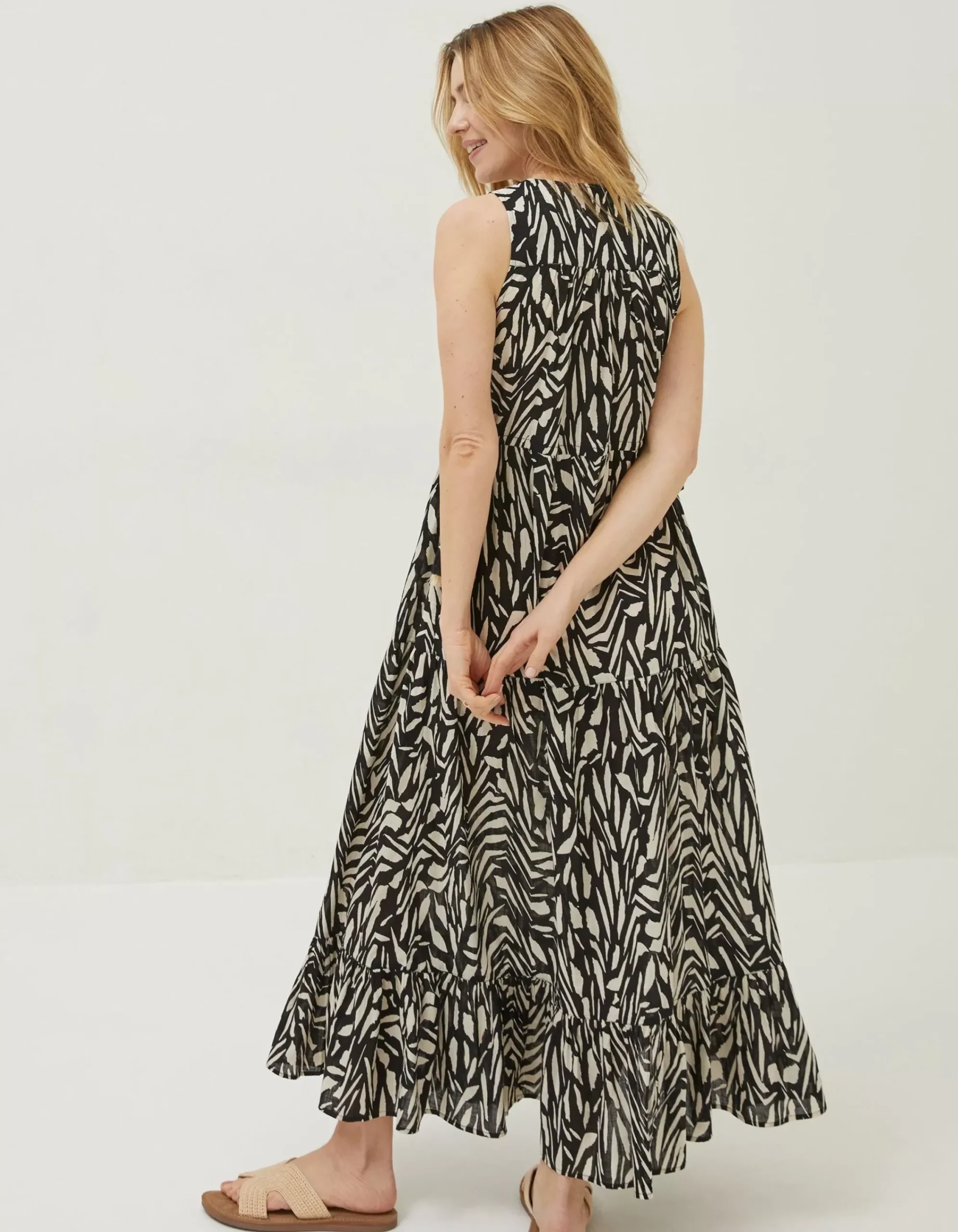 Women FatFace Dresses|Avery Paint Stroke Midi Dress