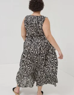 Women FatFace Dresses|Avery Paint Stroke Midi Dress