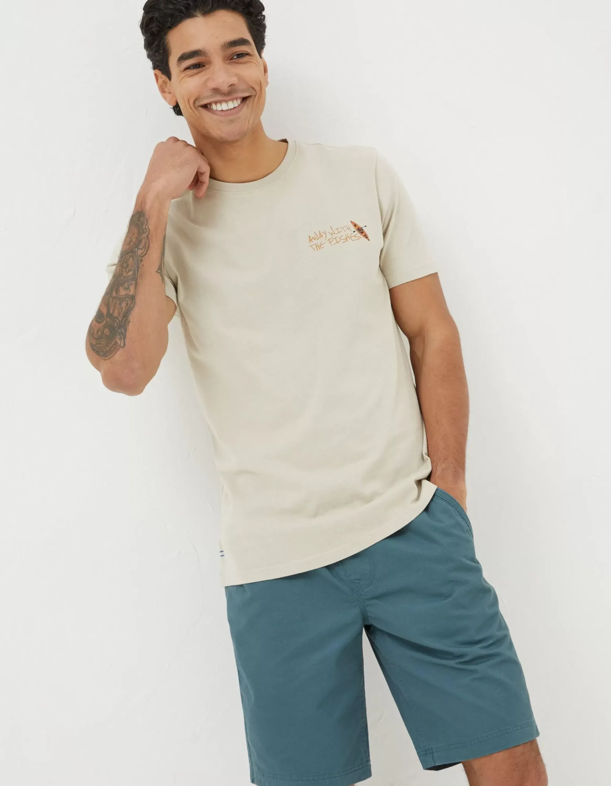 Men FatFace View All|Away With The Fishes T-Shirt