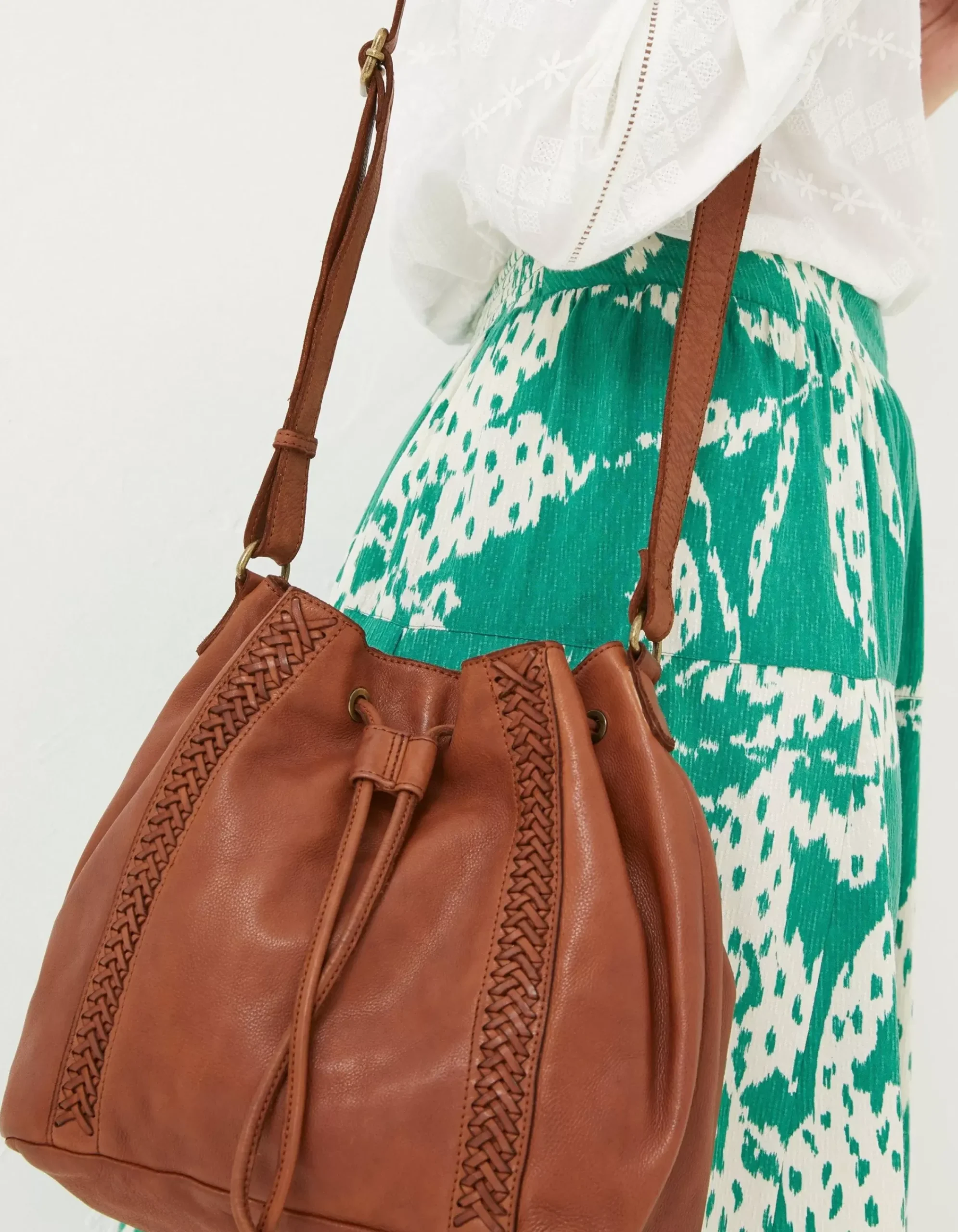 Women FatFace View All|Awna Leather Bucket Bag