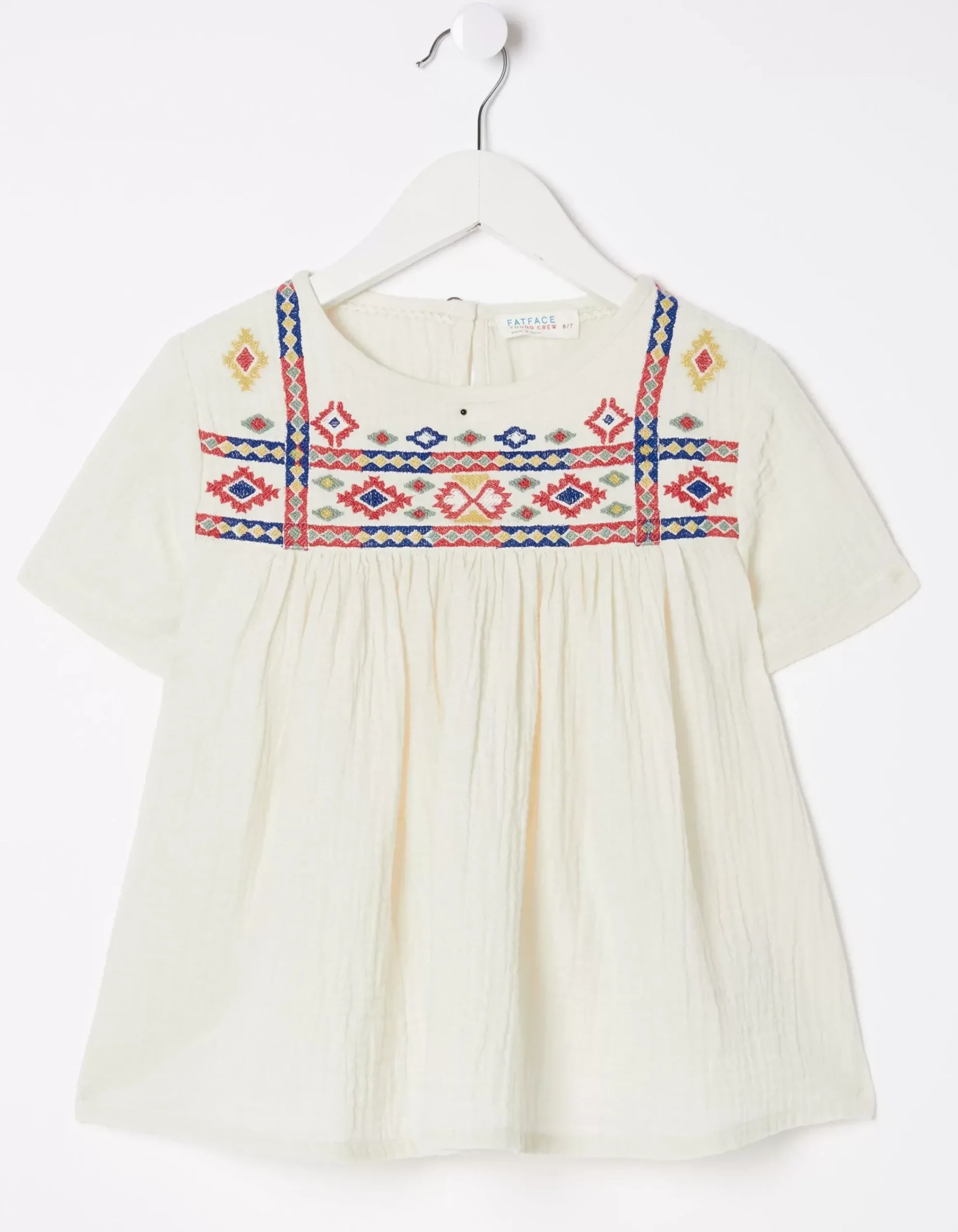 Girls FatFace View All|Aztec Embroidered Top