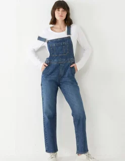 Women FatFace Jumpsuits & Playsuits|Banbury Straight Leg Denim Dungarees