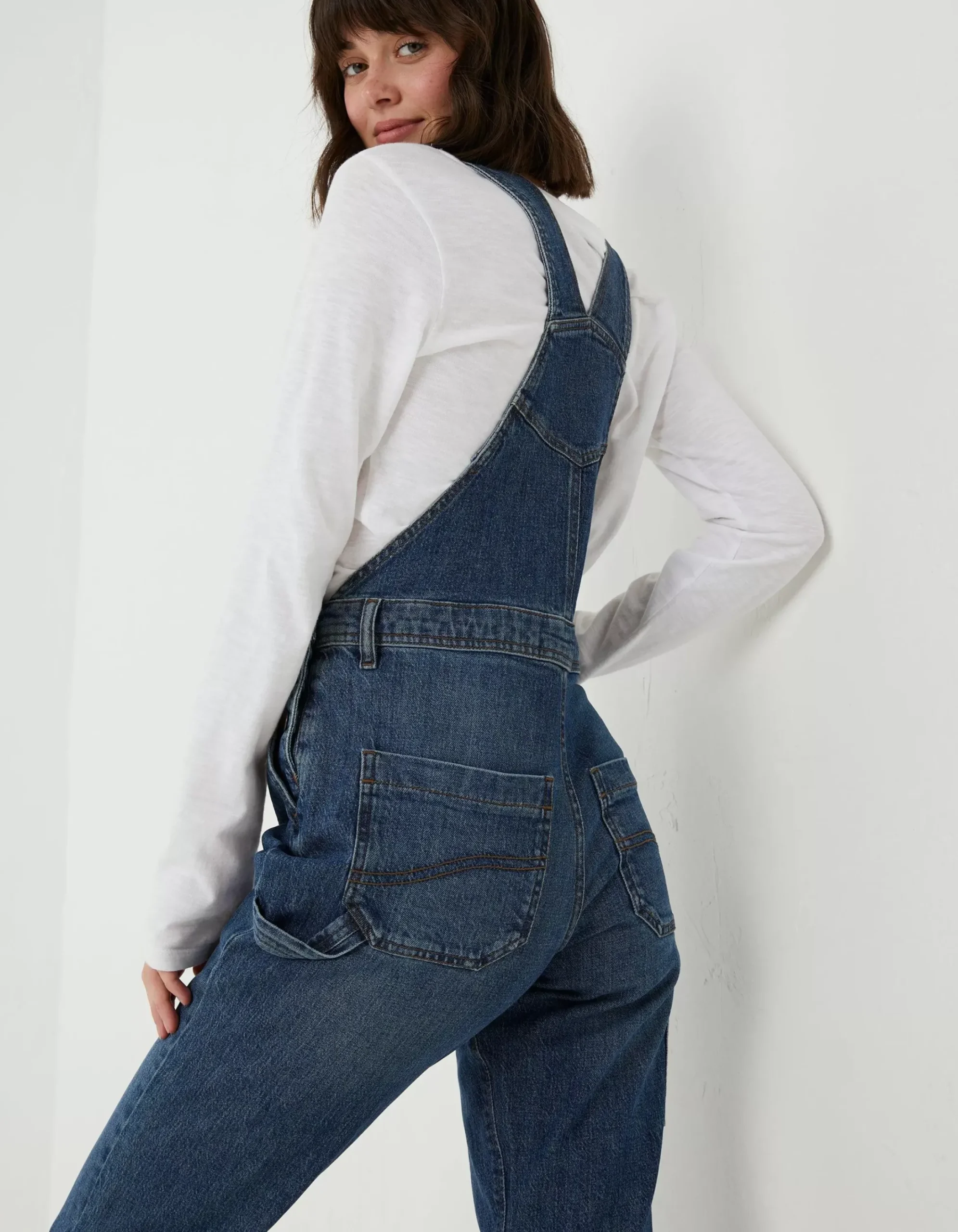Women FatFace Jumpsuits & Playsuits|Banbury Straight Leg Denim Dungarees