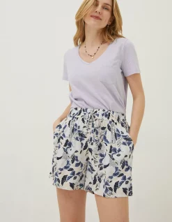 Women FatFace Shorts|Batik Flower Flippy Shorts