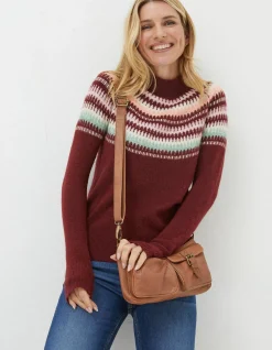 Women FatFace Knitwear|Bea Yoke Fairisle Jumper