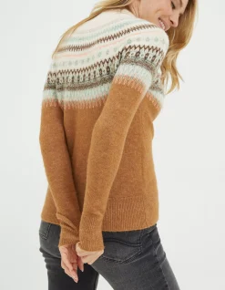 Women FatFace Knitwear|Bea Yoke Fairisle Jumper