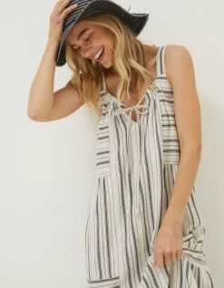 Women FatFace Dresses|Beach Wear Tulum Stripe Midi Dress