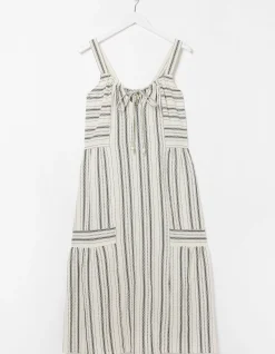 Women FatFace Dresses|Beach Wear Tulum Stripe Midi Dress