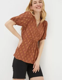 Women FatFace Shirts & Blouses|Bella Woodblock Blouse