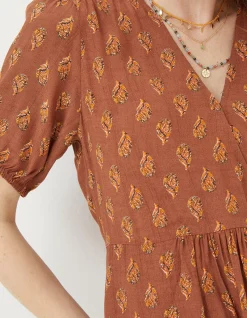 Women FatFace Shirts & Blouses|Bella Woodblock Blouse