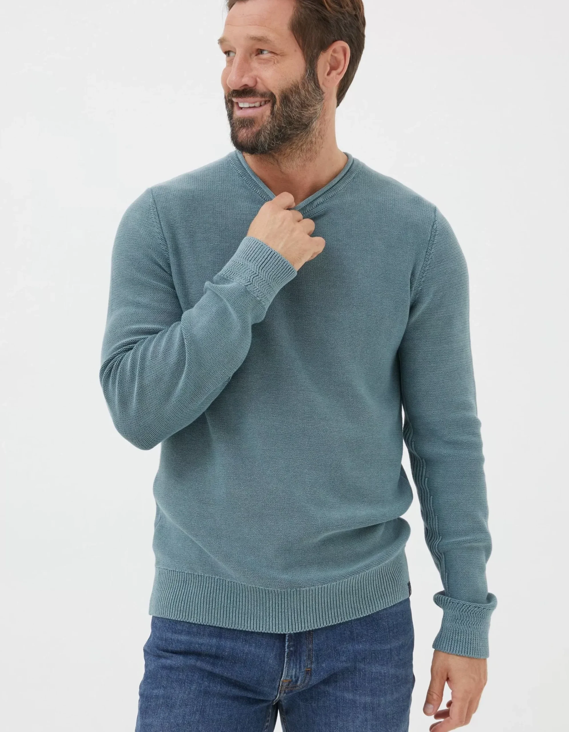 Men FatFace View All|Berwick Washed Crew Jumper