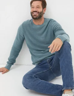 Men FatFace View All|Berwick Washed Crew Jumper