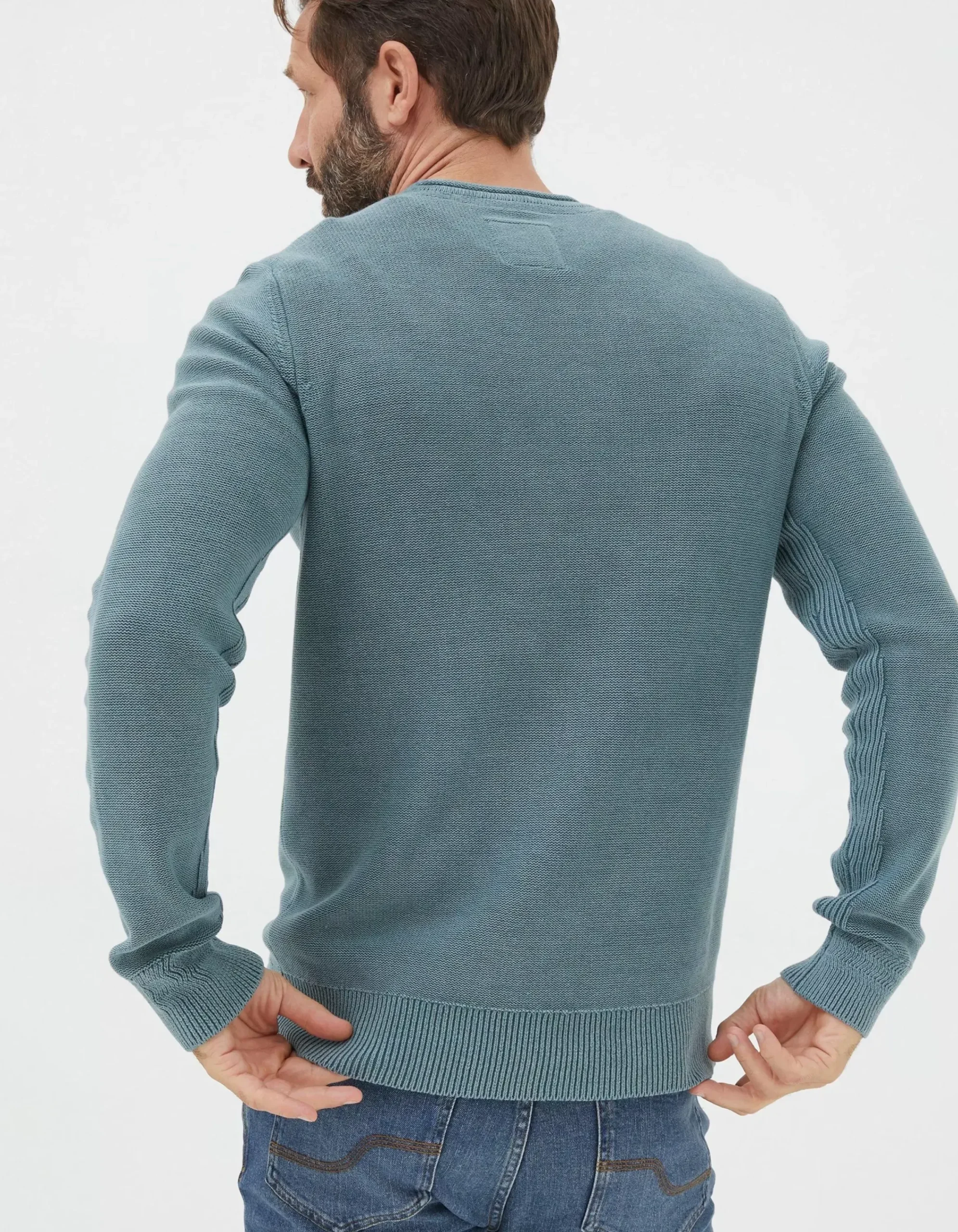Men FatFace View All|Berwick Washed Crew Jumper