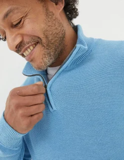 Men FatFace View All|Berwick Washed Half Neck