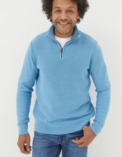 Men FatFace View All|Berwick Washed Half Neck