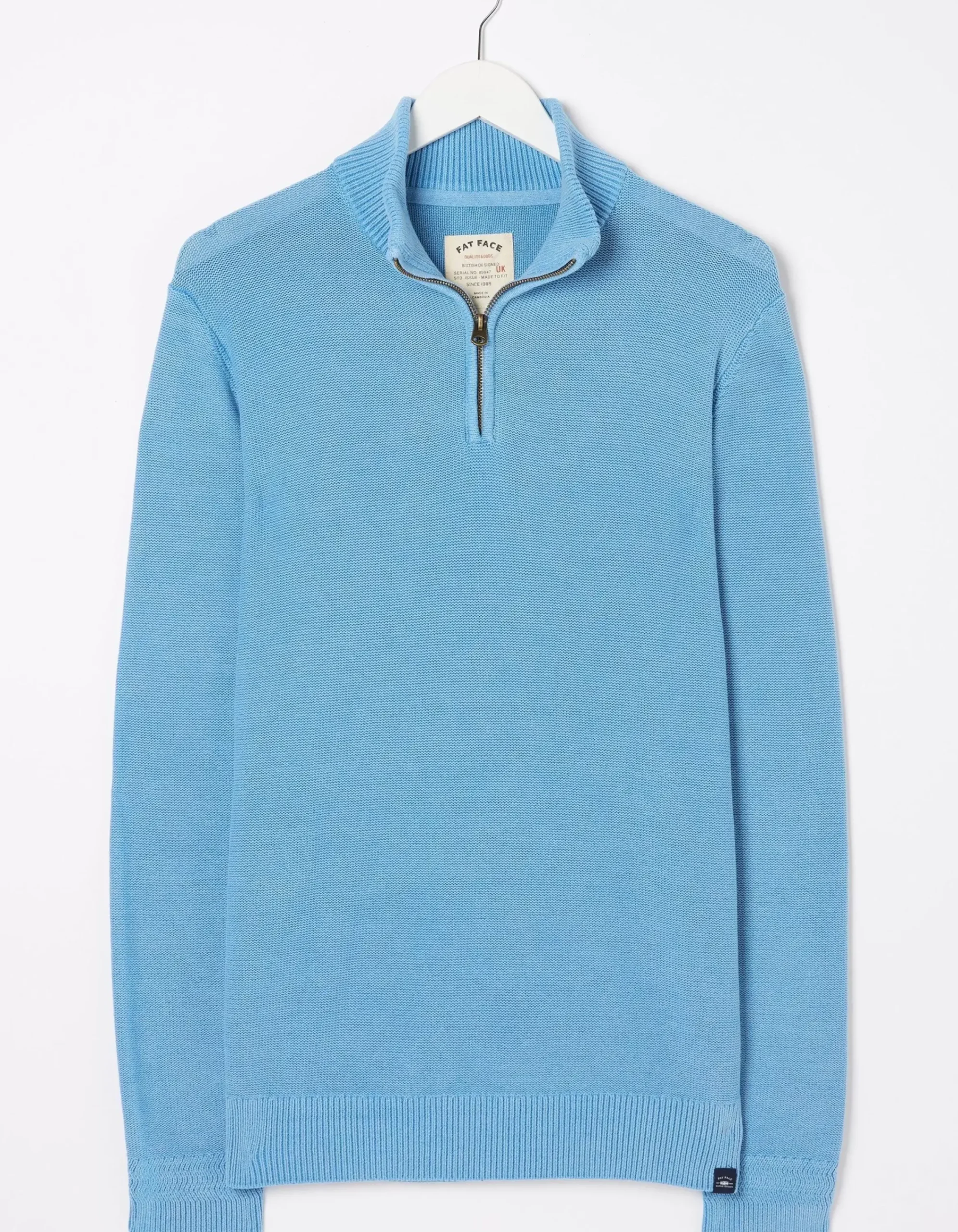 Men FatFace View All|Berwick Washed Half Neck