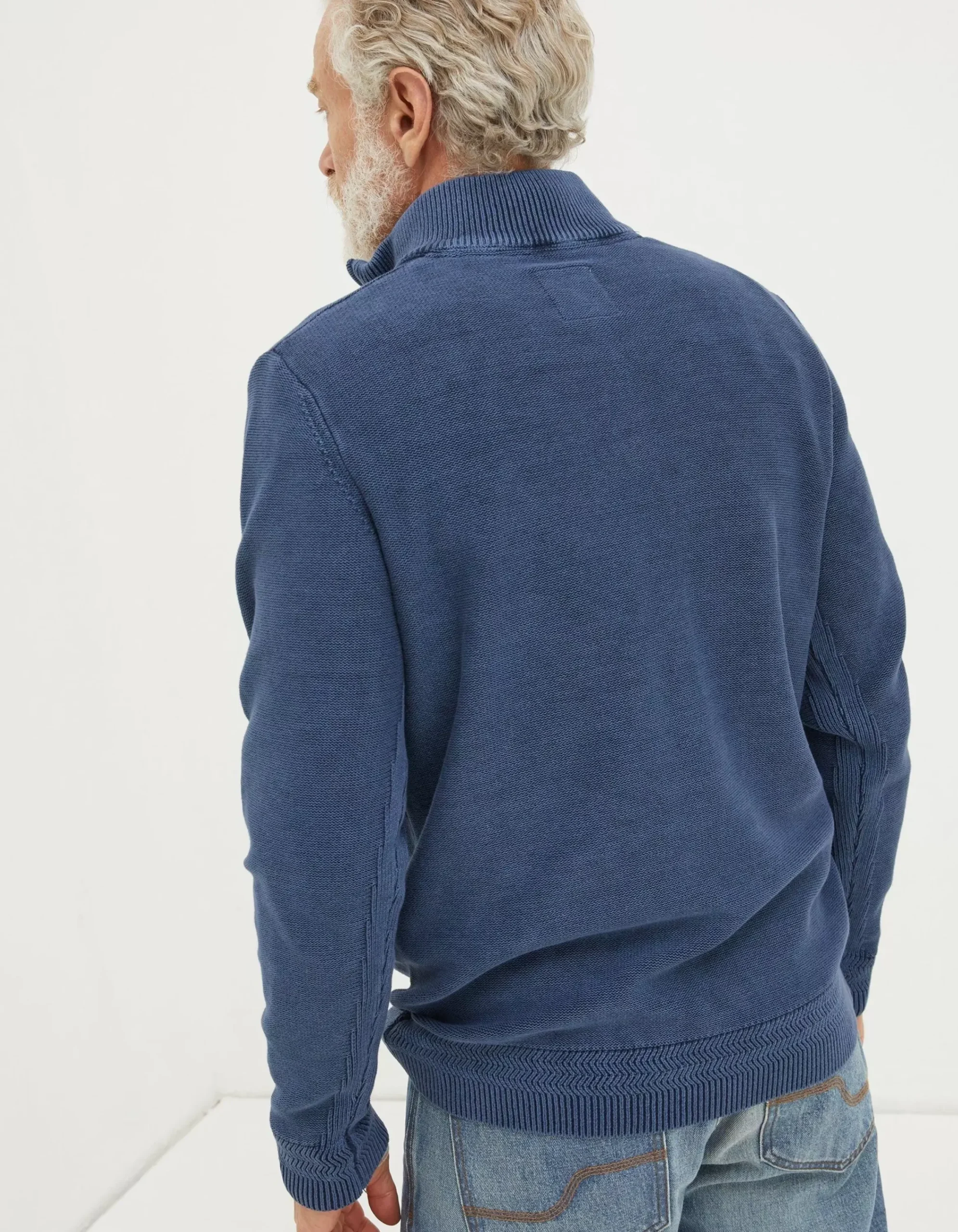 Men FatFace Knitwear|Berwick Washed Half Neck