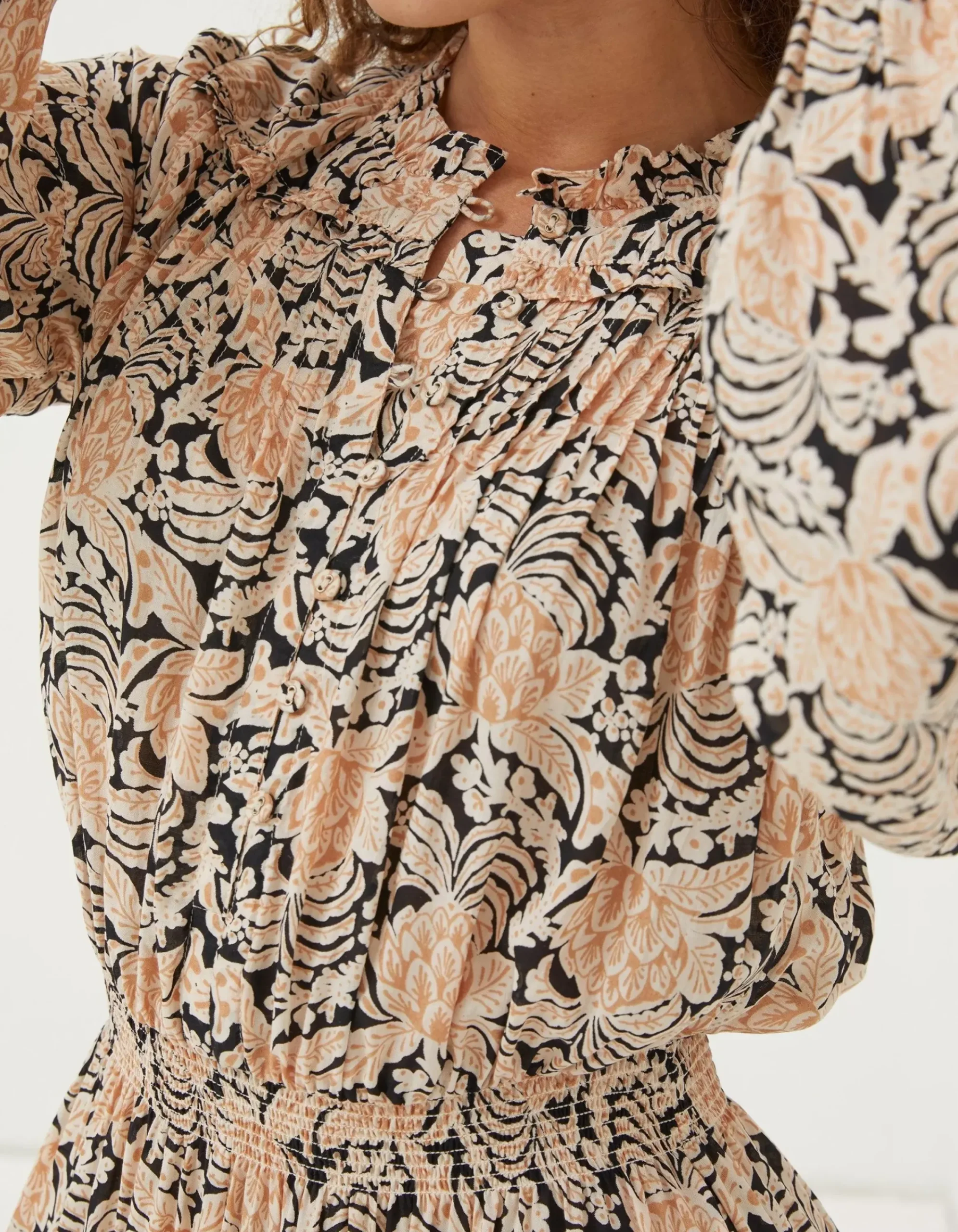 Women FatFace Dresses|Beth Damask Floral Maxi Dress