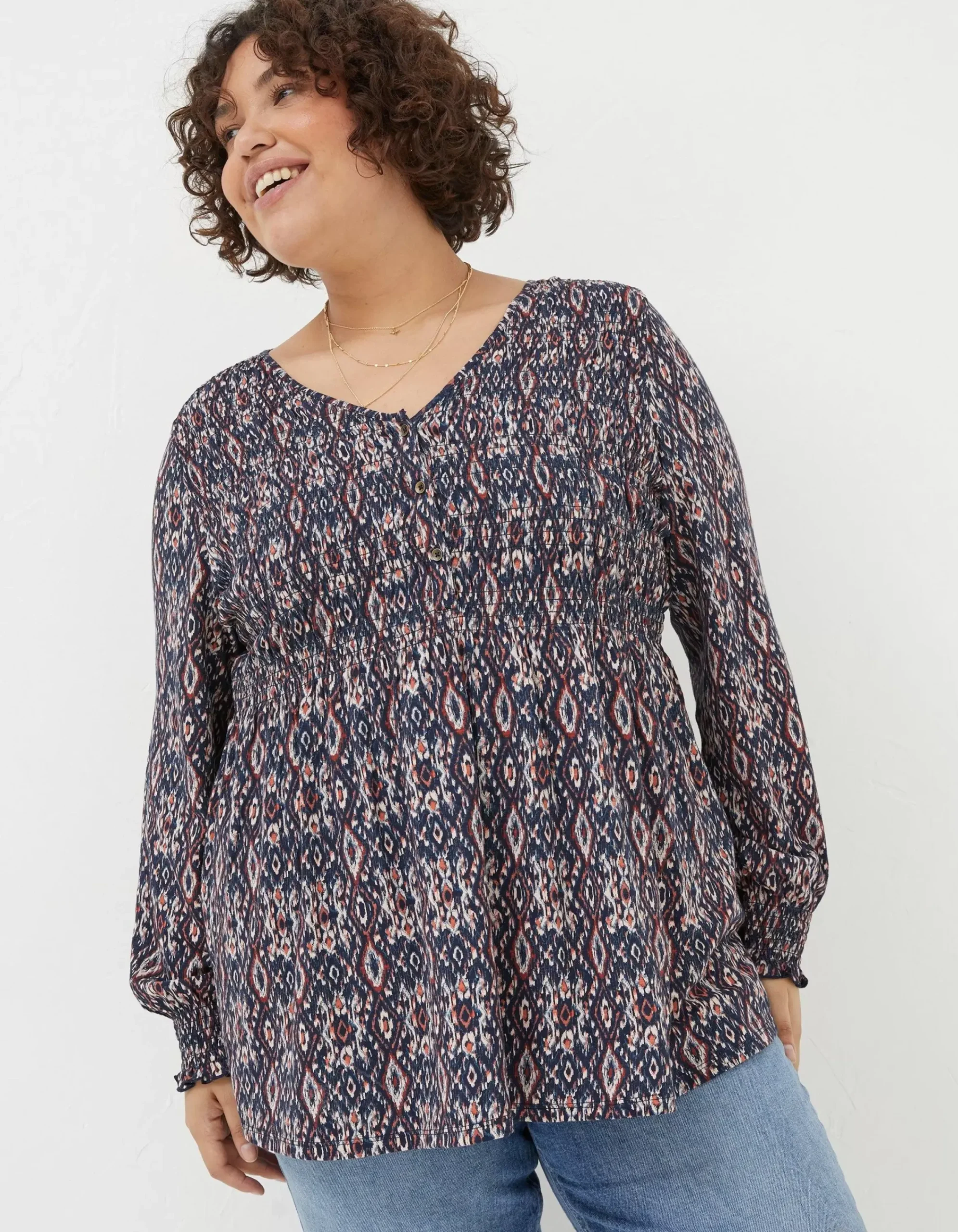 Women FatFace View All|Beth Ikat Geo Tunic