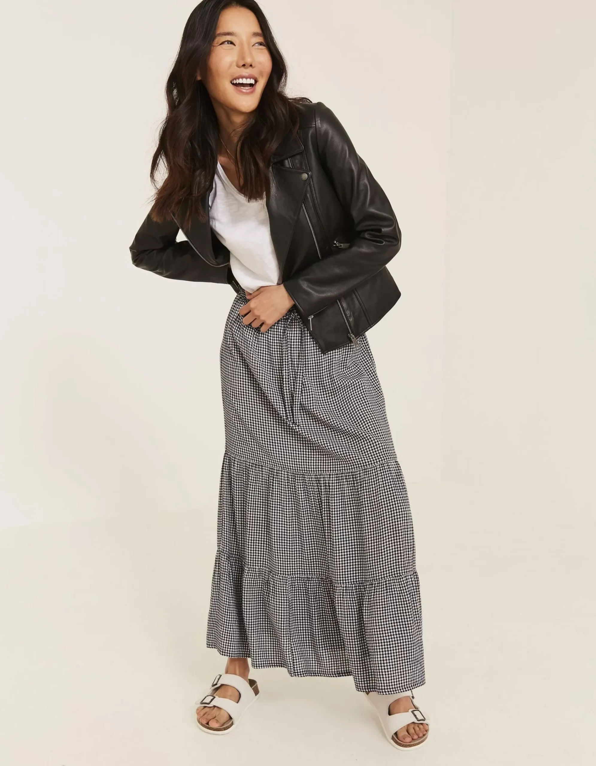 Women FatFace Coats & Jackets|Bethany Biker Leather Jacket