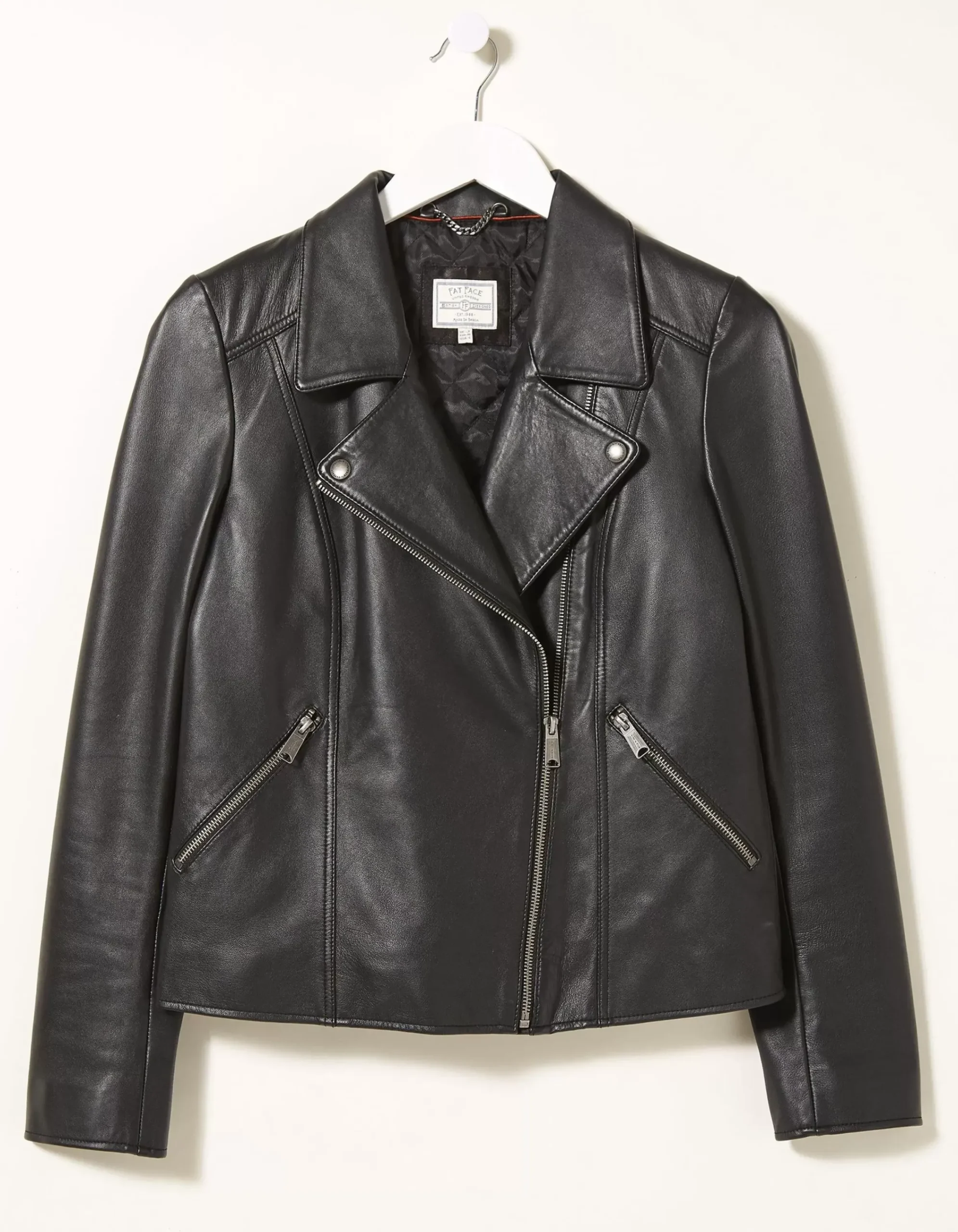 Women FatFace Coats & Jackets|Bethany Biker Leather Jacket