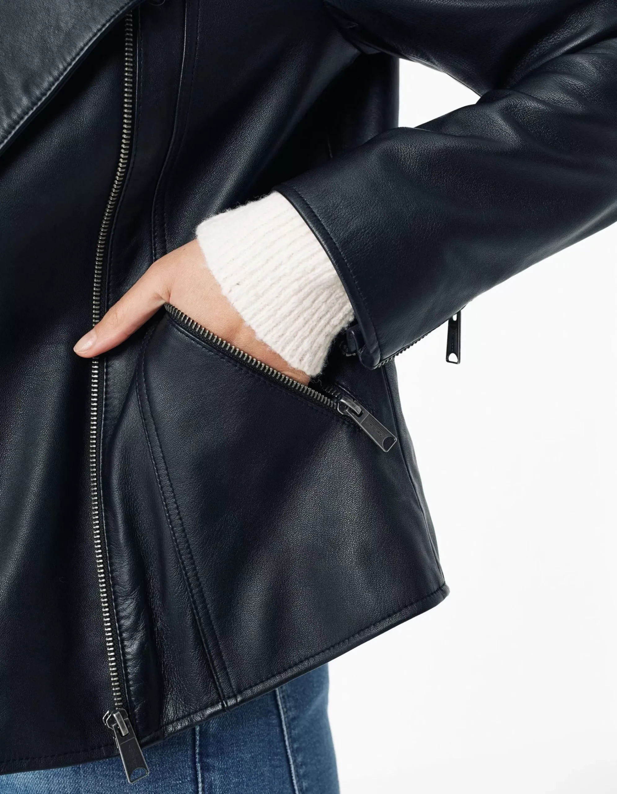 Women FatFace Coats & Jackets|Bethany Biker Leather Jacket